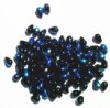 100 4x6mm Black AB Drop Beads